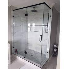 minimalist frameless folding shower