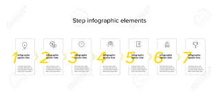 Business Process Chart Infographics With 7 Step Circles Circular