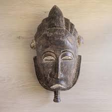 Large African Ivory Coast Wall Mask