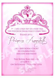 Princess Birthday Party Invitation Template Invitations Templates
