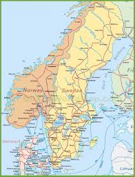 Köpenhamn det är huvudstad i danmark. Map Of Sweden Norway And Denmark