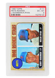 Maybe you would like to learn more about one of these? Nolan Ryan Jerry Koosman New York Mets 1968 Topps Baseball 177 Rc Rookie Card Psa 6 B