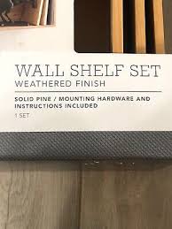 Wall Shelf Set Weathered Finish