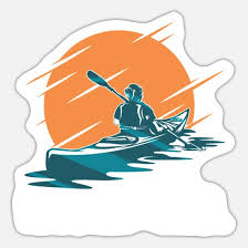 kayak kayak canoe gift sticker