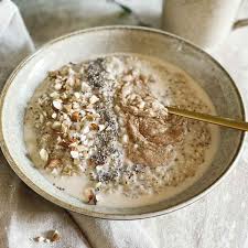 coconut milk oatmeal with chia seeds