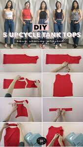 Maybe you would like to learn more about one of these? How To Transform A Tank Top 5 Easy Upcycle Projects Upcycle Clothes Upcycle Clothes Diy Diy Clothes