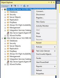 how to stop and start sql server services