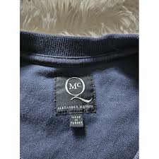 alexander mcqueen authenticated sweatshirt cotton navy plain vestiaire collective second hand