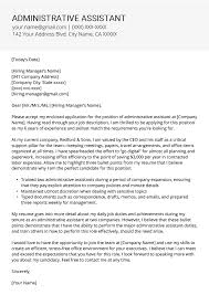 014 Administrative Assistant Cover Letter Example Template