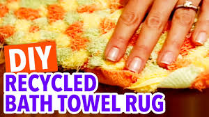 recycled bath towel rug throwback