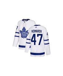 Mens Leo Komarov Toronto Maple Leafs Authentic Pro White Away Jersey