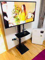l99a h1 tv floor stand with dvd shelf