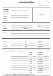 Free Fillable Genealogy Forms Individual Worksheet
