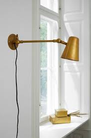 Vala Long Wall Lamp Raw Brass H 14 X