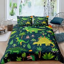 3d Cute Dinosaur Bedding Set For