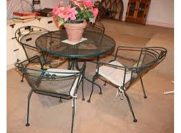 Wrought Iron Patio Set With Round Table