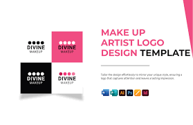makeup artist logo design template in