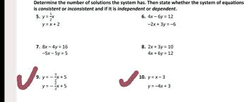 Determine The Number Of Solutions The