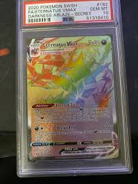 Part of the reason why this card is so desirable is due to the artwork. Psa 10 Gem Mint Eternatus Vmax 192 189 Secret Rainbow R
