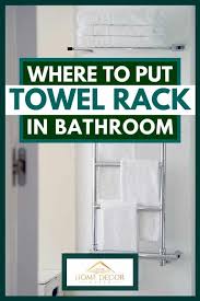 a towel rack in the bathroom