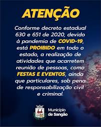 The supreme court on april 8 made tests for coronavirus free in private laboratories. Recomendacao Do Governo Do Estado De Santa Catarina Conforme Decreto 630 E 651 Municipio De Sangao