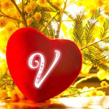 heart v name love dp image