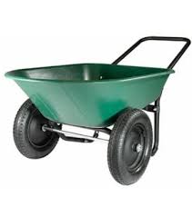 wheel garden cart 5 cu ft poly tray
