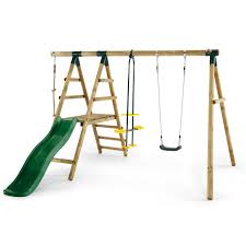 Buy Meerkat Wooden Swing Set Plum