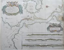 Antique Sea Chart Dartmouth Greenville Collins Circa 1693