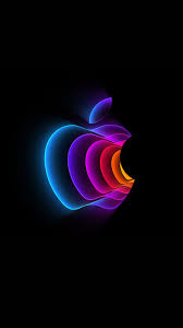 colorful apple black background 4k