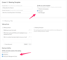 Using 1 1 Meeting Visibility And Templates To Improve