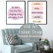 Fashion Design Printable Wall Art