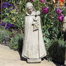 Madonna And Baby 54cm Stone Garden Statue