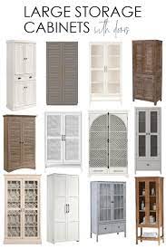 large storage cabinets with doors