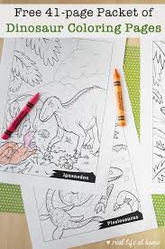 Download or print this amazing coloring page: Free Printable Dinosaur Coloring Pages Packet For Kids 41 Pages