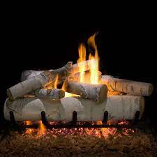 Sierra Birch Vented Ceramic Gas Log Set