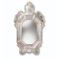 Gold And Pink Alina Venetian Mirror