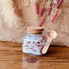 Bath Salts Jars With Wooden Spoon Are