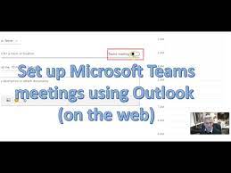 microsoft teams meeting using outlook