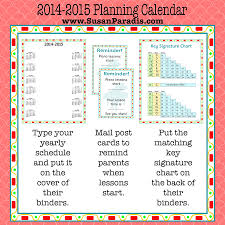 2014 2015 Calendar Key Signature Chart And Reminder Cards