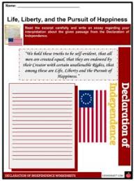 Great for third and fourth graders, this worksheet explains the history behind this notable document and asks critical thinking questions. Declaration Of Independence Facts Worksheets School Study Resource