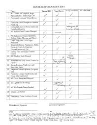 Hotel Housekeeping Checklist Template House Cleaning Checklist
