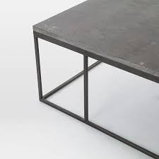 Limestone Iron Rectangular Coffee Table