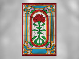 Creel House Stained Glass Window Cling