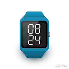 Smart Watch Icon With Digital Clock App