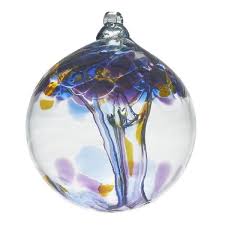 Kitras Art Glass Witch Ball Tree Of