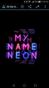 3d my name neon live wallpaper