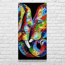 Colorful Elephant Art Painting Canvas