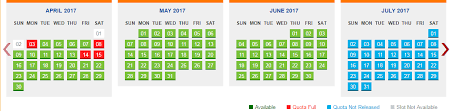 Tirumala Tirupati Darshan Availability Calendar Updated