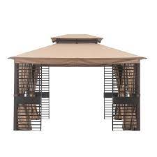 Lowes clearance x pergola kit to enjoy your patio furniture shelter double tier roof beige product image price. Gazebos At Lowes Com